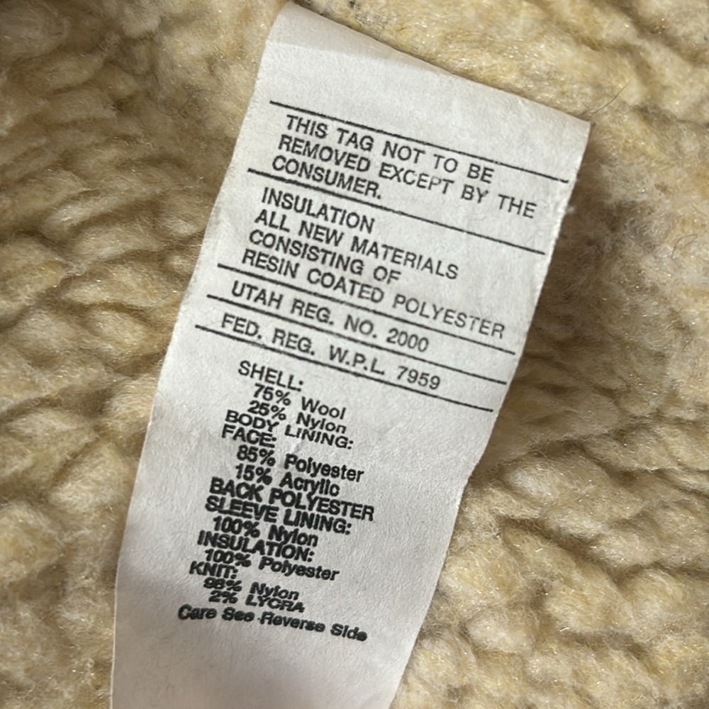 Vtg Town & Country by Gordon & Ferguson Wool Blend w/ Sherpa BomberJacket Mens M - Picture 7 of 13